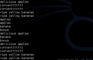 strings show bananas and apples